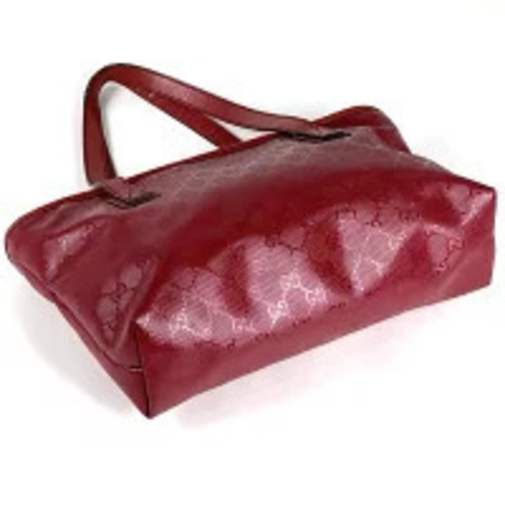 Gucci Bag Handbag Tote GG Red Imprime Canvas Red